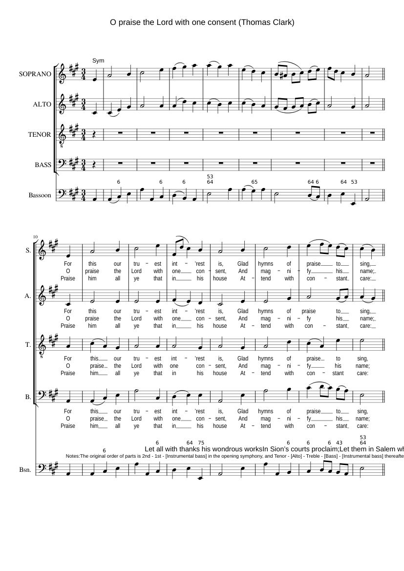 O praise the Lord with one consent