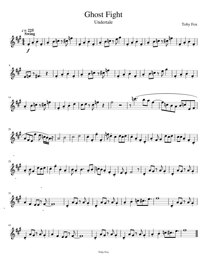 Megalovania (Sans' Battle Soundtrack; Undertale); Bb Tenor Sax Sheet music  for Saxophone tenor (Solo)