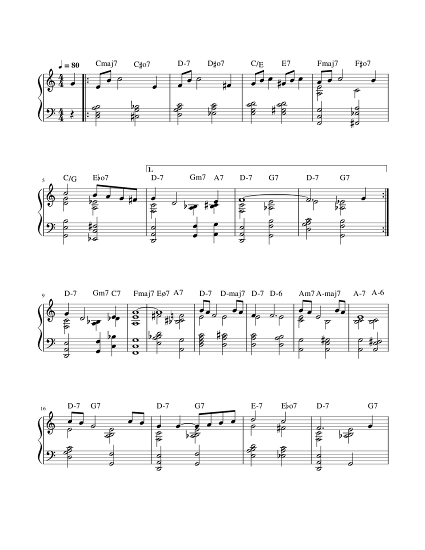 Bewitched Sheet Music For Piano Solo Easy Musescore