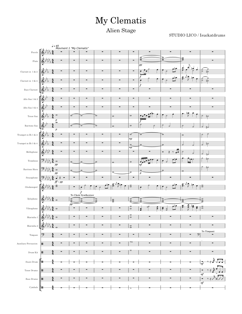 My Clematis (Marching Band Arrangment) Sheet Music for Trombone