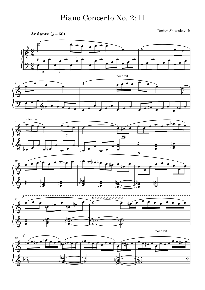 ピアノ協奏曲第2番 ヘ長調 作品102: II. アンダンテ 作曲者