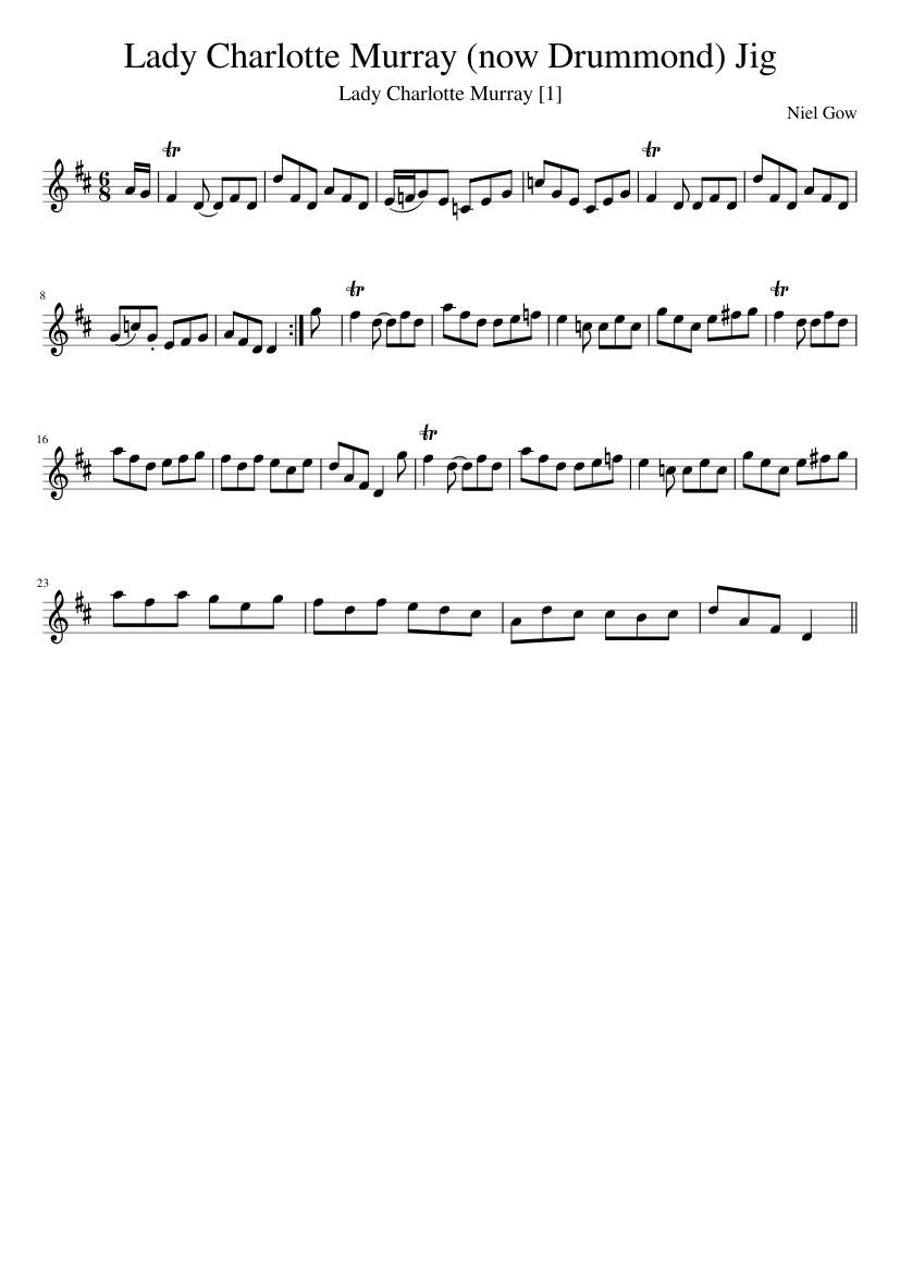 Lady Charlotte Murray (now Drummond) Jig