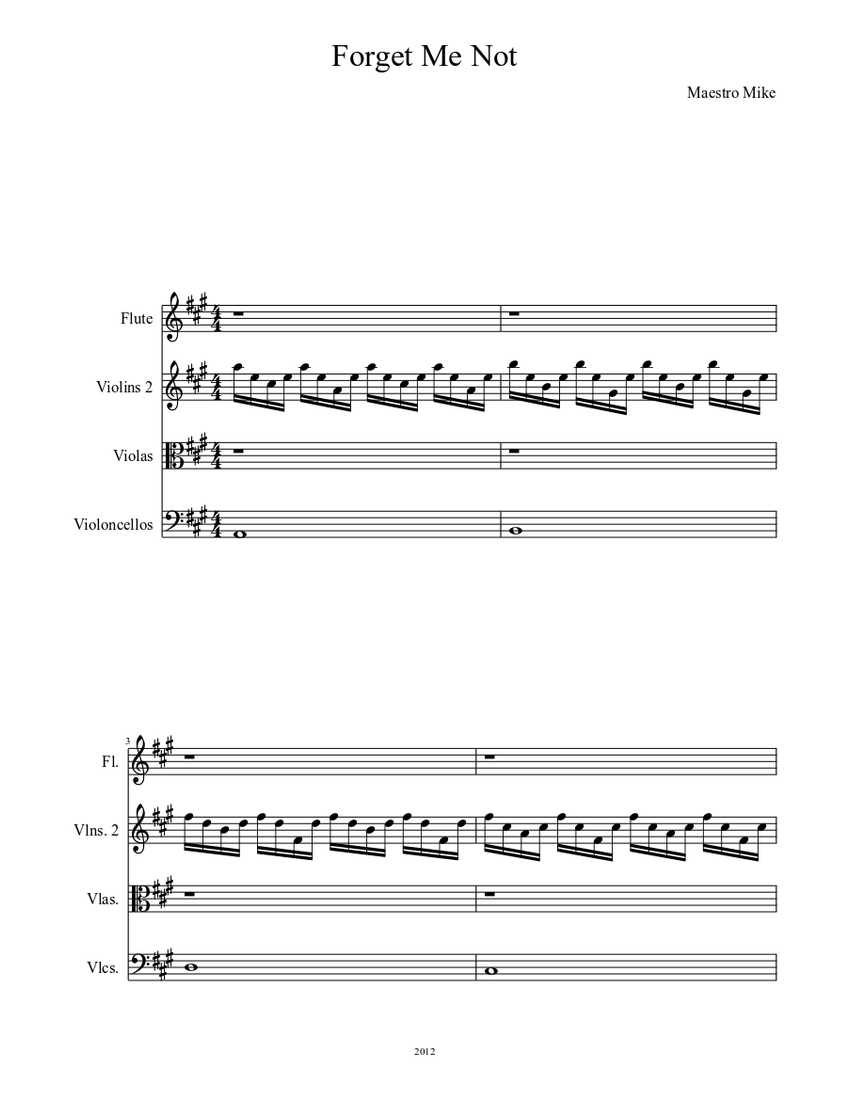 Me Not Sheet music for Flute (Solo) Download and print