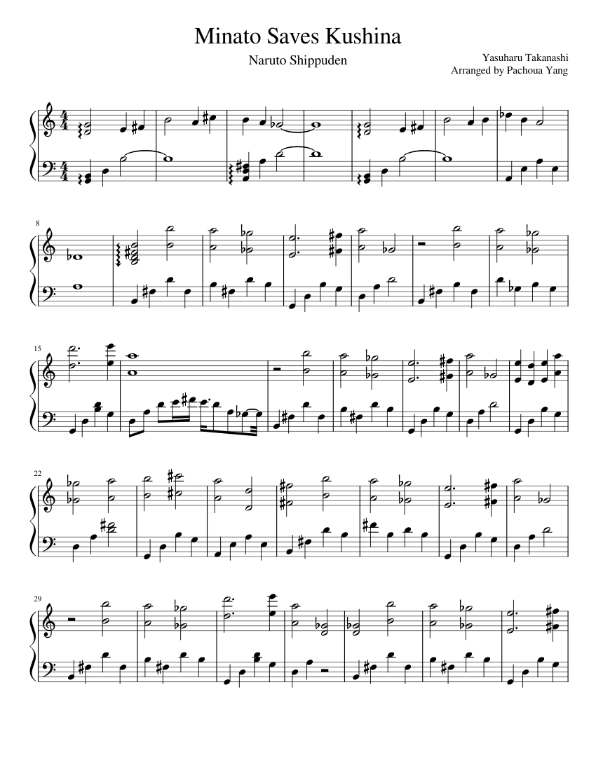 Minato Saves Kushina Sheet music for Piano (Solo) | Musescore.com
