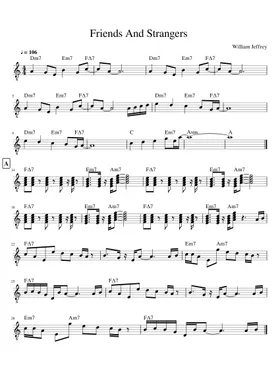 Friends And Strangers Sheet music for Guitar (Solo)