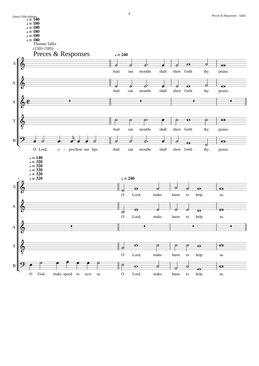 Preces and Responses