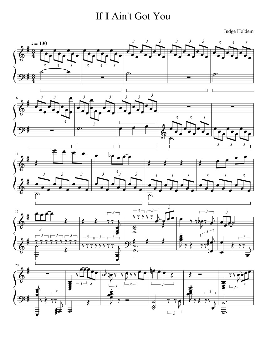 If I Ain t Got You Sheet music for Piano (Solo) | Musescore.com