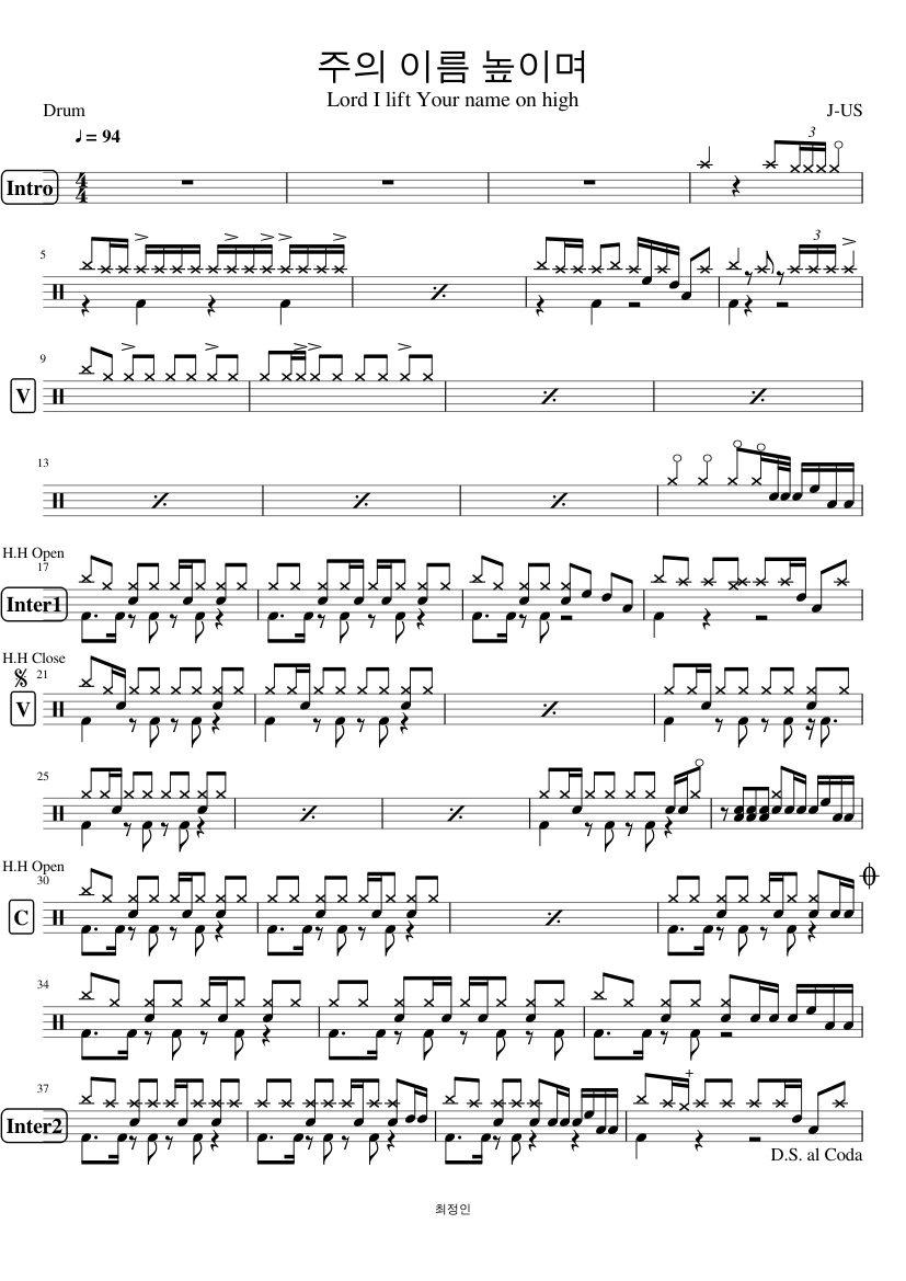 You Know My Name Sheet music for Drum group (Solo)