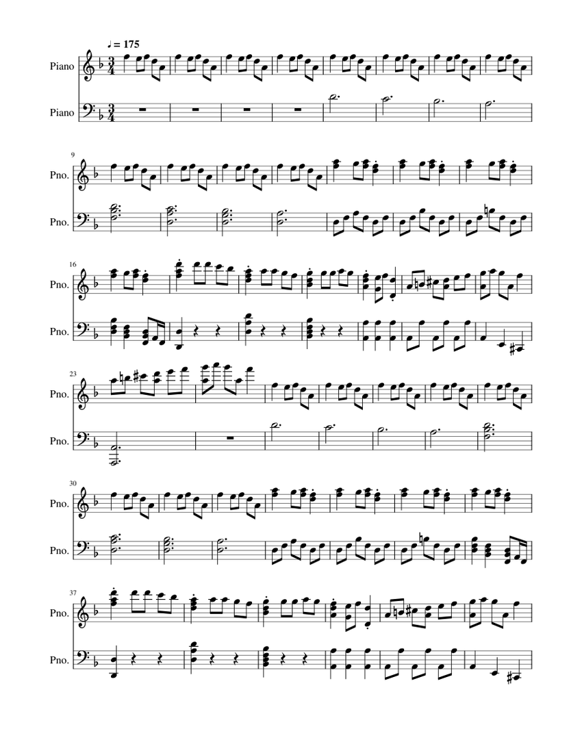 Carol of the Bells Sheet music for Piano (Piano Duo) | Musescore.com