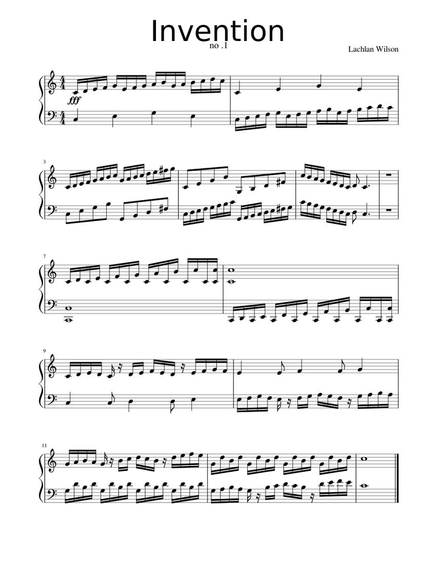 Invention Sheet music for Piano (Solo) | Musescore.com