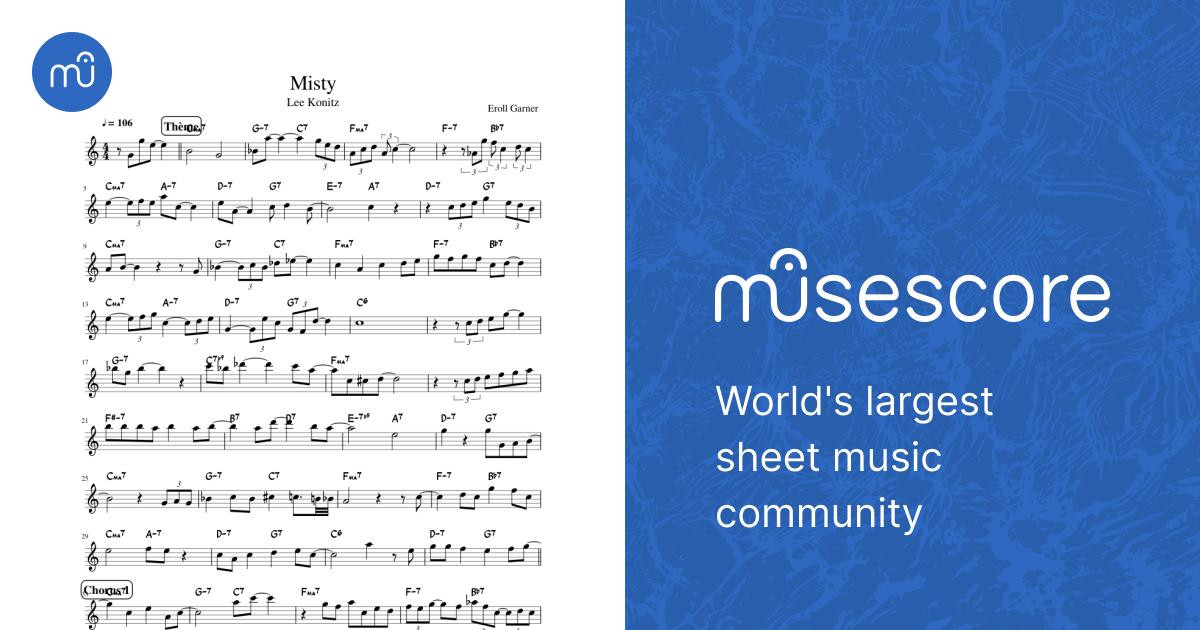 MISTY - Alto sax (with solo transcription) Sheet music for Saxophone alto  (Solo)