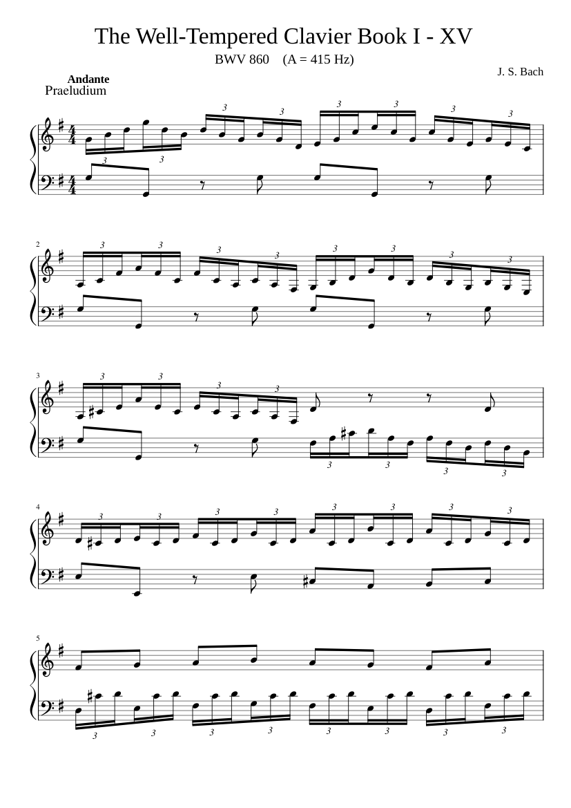 Prelude and Fugue in G major BWV 860
