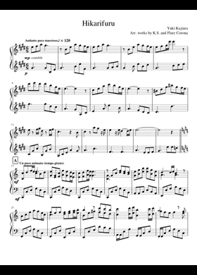 Piano Solo Selected Songs that Would be Cool if Y..| Sheet Music Japan