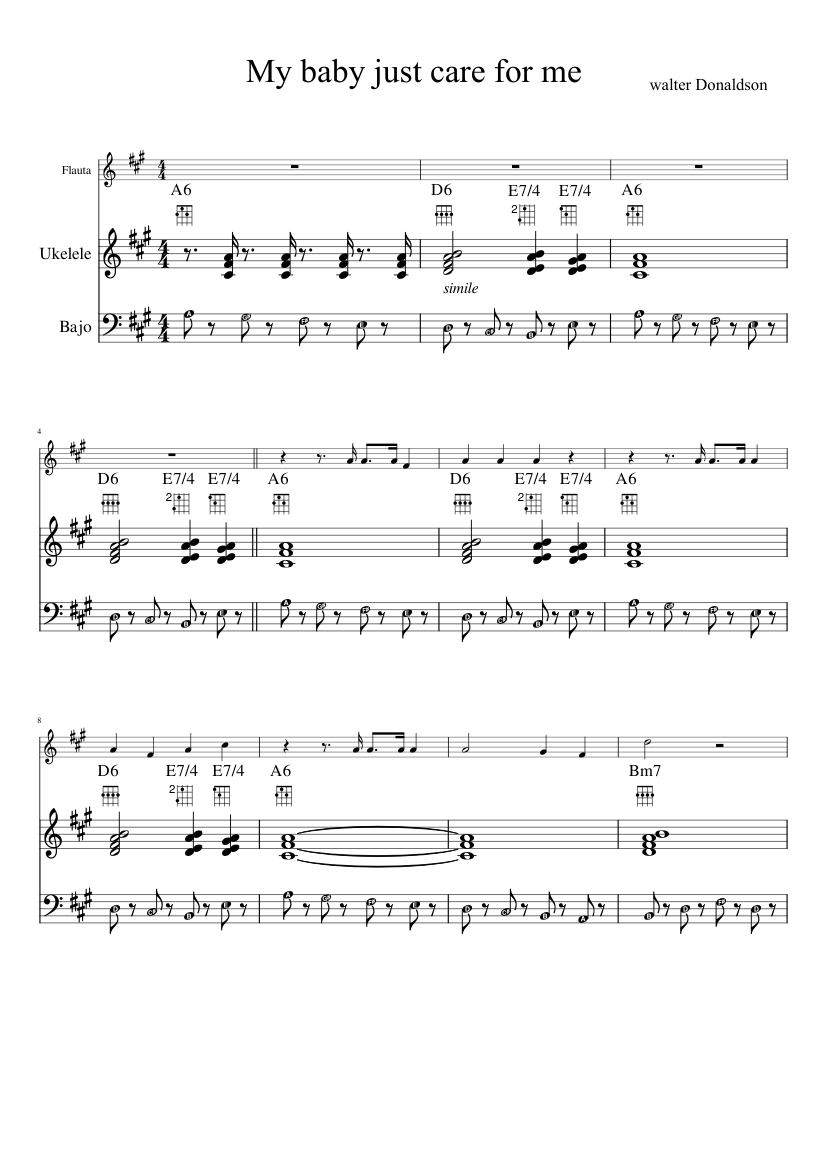 my baby just cares for me