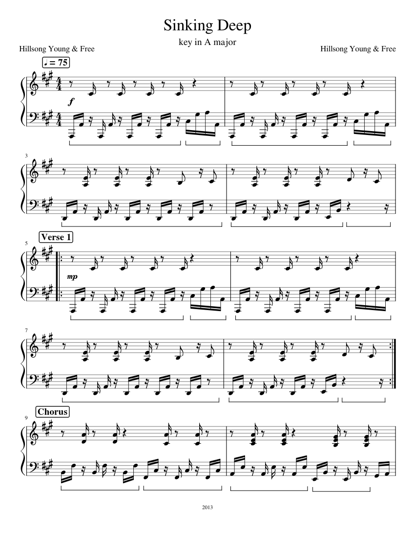 Sinking Deep Sheet music for Piano (Solo) | Musescore.com