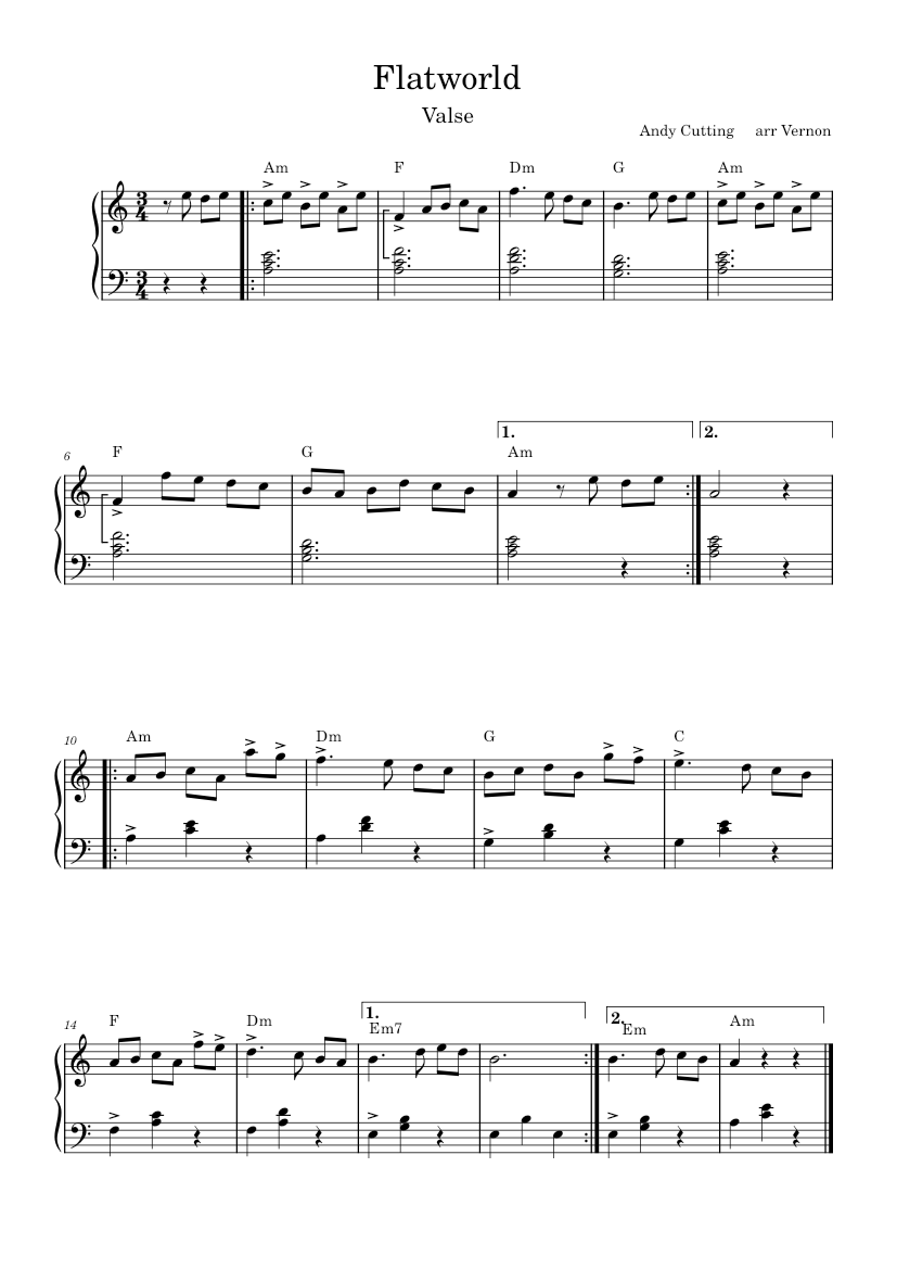 Flatworld Sheet music for Harp (Solo) | Musescore.com