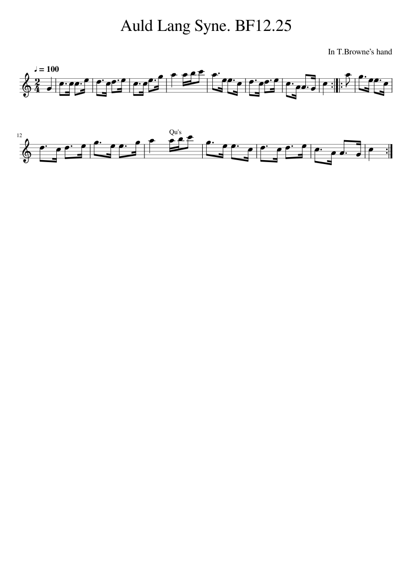 auld lang syne