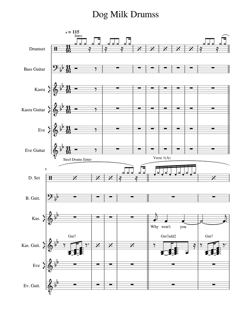 Palm Dog Milk Full Transcription Sheet Music For Drum Group Guitar Bass Piano More Instruments Rock Band Musescore Com Источники вдохновения apple music playlist. palm dog milk full transcription