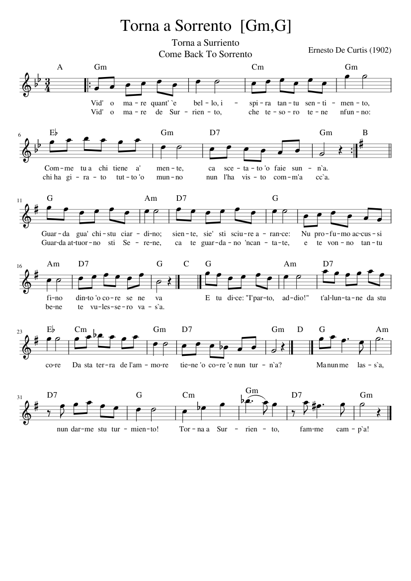 Torna a Sorrento [GmG]