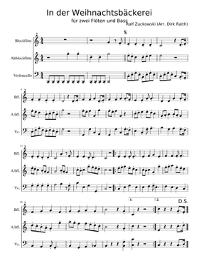 in der weihnachtsbäckerei by Rolf Zuckowski free sheet music | Download PDF  or print on Musescore.com