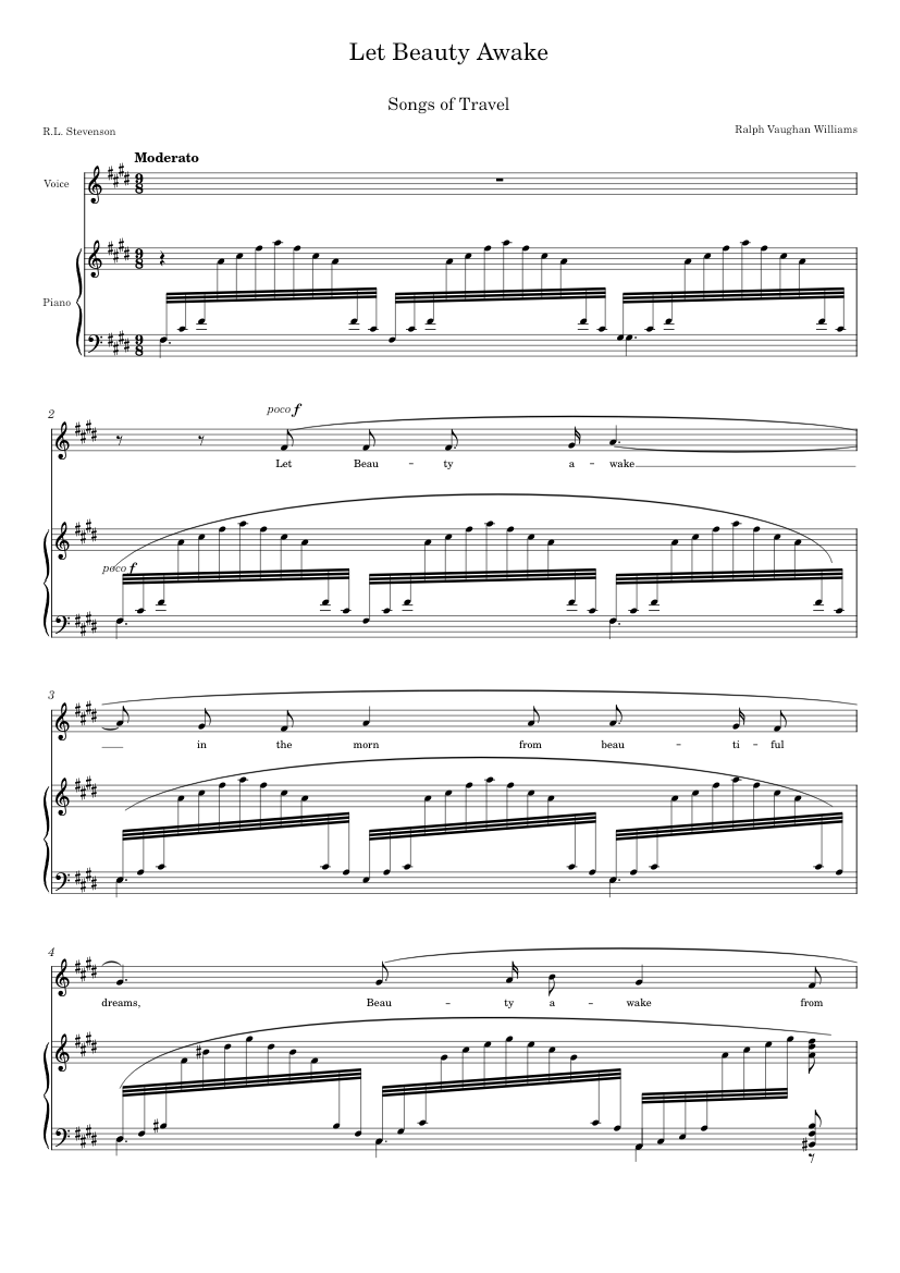 Let Beauty Awake Songs of Travel 2