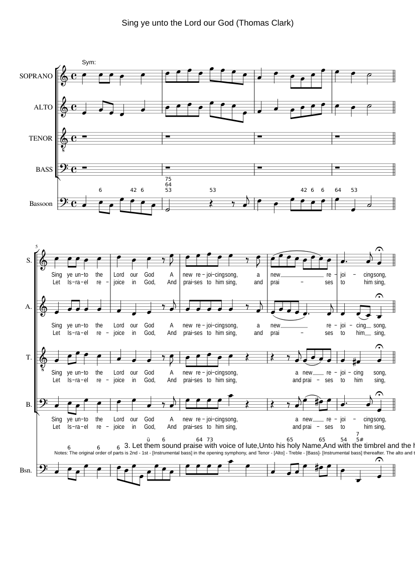 Sing ye unto the Lord our God