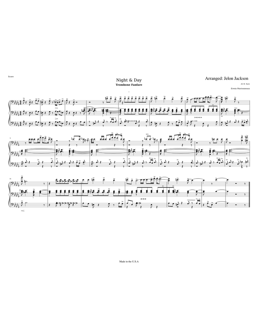 Night & Day Sheet music for Trombone (Solo)
