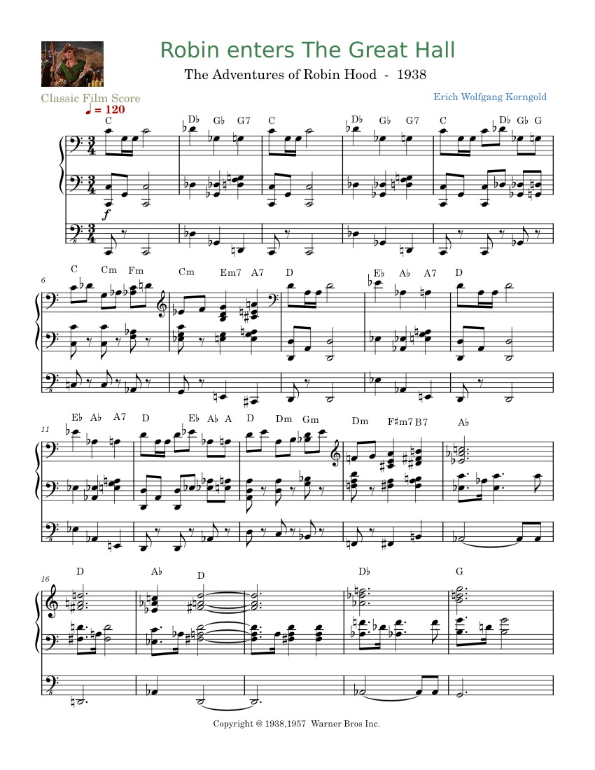 The Adventures of Robin Hood – Erich Wolfgang Korngold Robin