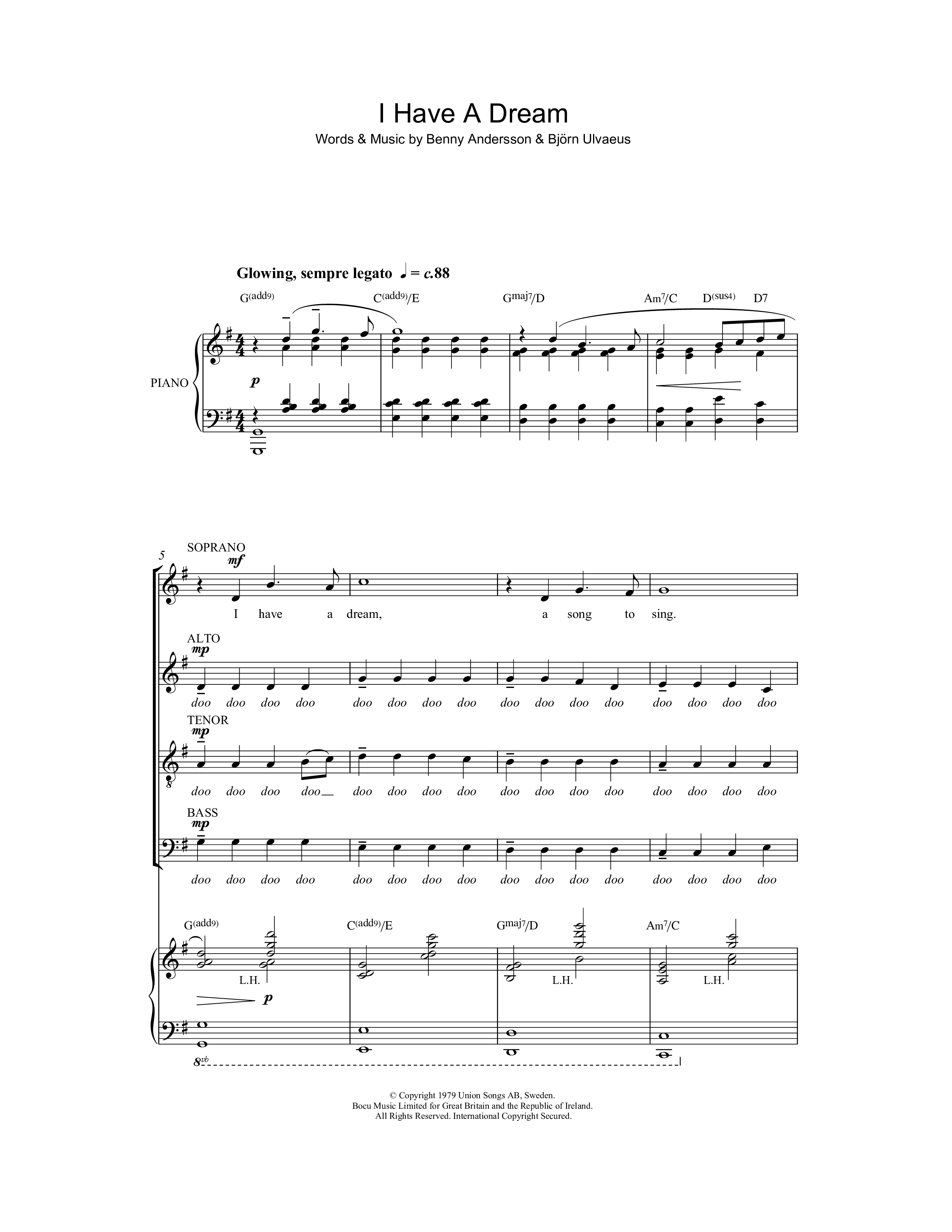 Play Official Version Of I Have A Dream Sheet Music By ABBA For Vocals Play official version of i have a dream sheet music by abba for vocals