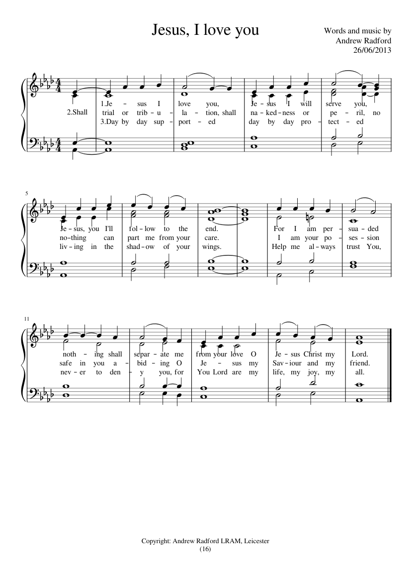 Jesus, Oh I Love You (LS) Sheet music for Flute (Solo)