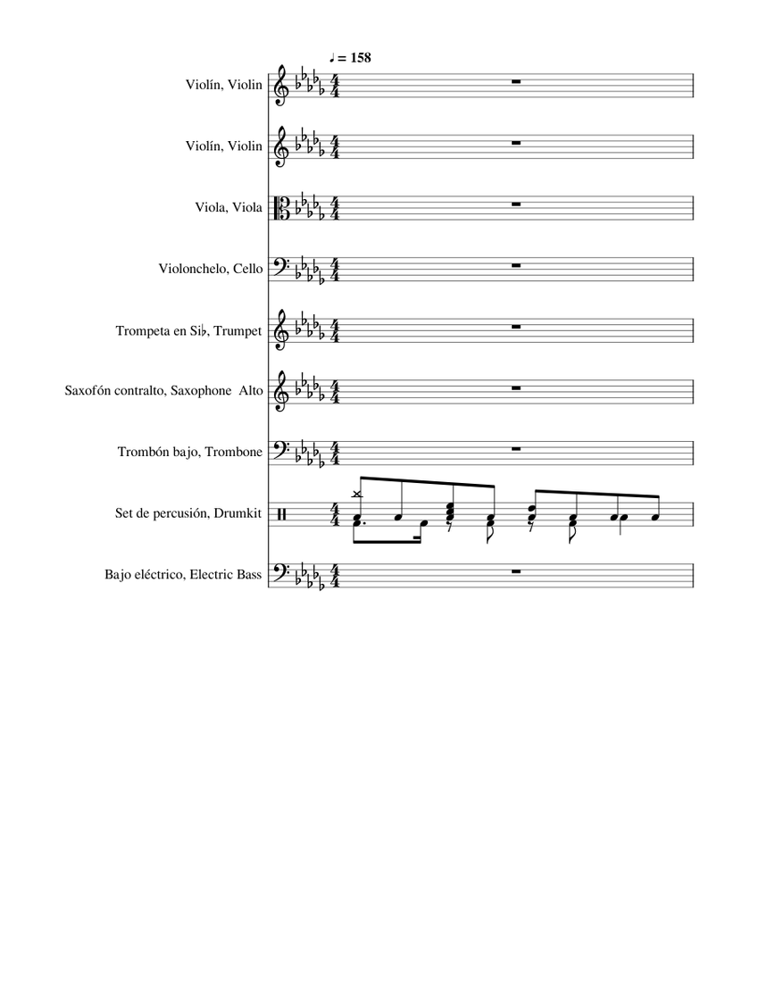 Ensemble We Are One Piece Sheet Music For Trumpet In B Flat Violin Drum Group Saxophone Alto More Instruments Mixed Ensemble Musescore Com