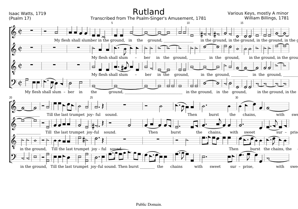 Rutland - William Billings