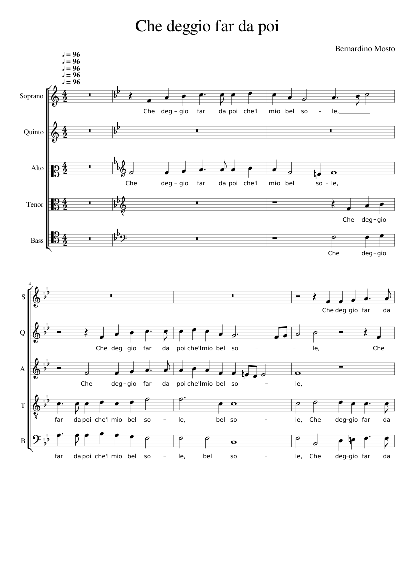 Che deggio far da poi