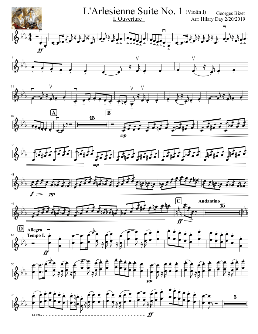 L Arlesienne Suite No 1 Violin I