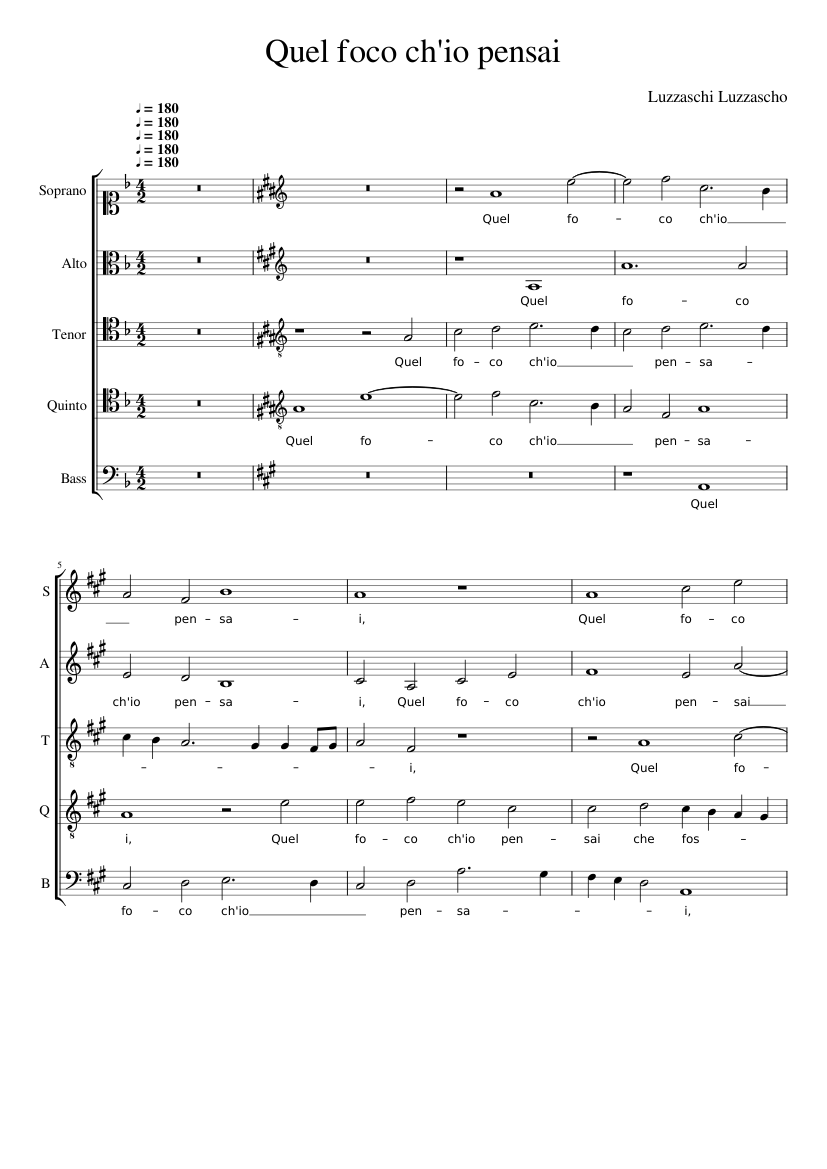 Quel foco ch'io pensai