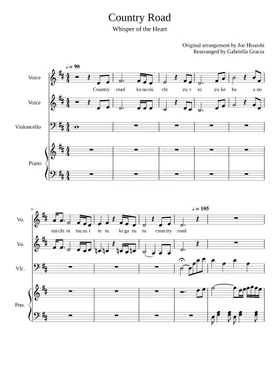 Free whisper of the heart - country road by Misc Soundtrack sheet music |  Download PDF or print on Musescore.com