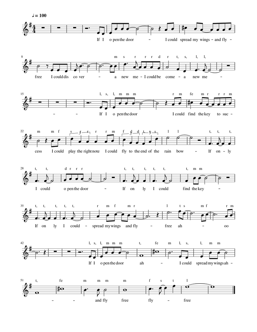 If i open the doorS1 Sheet music for Soprano (Solo) | Musescore.com