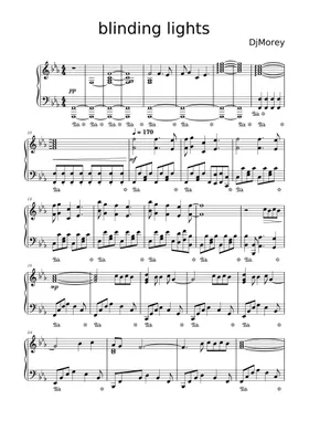 Free Blinding Lights by The Weeknd sheet music | Download PDF or print on  Musescore.com