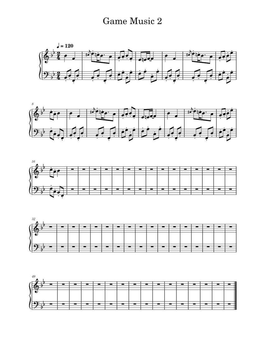 Game_Music_2.2 Sheet music for Piano (Solo) Easy | Musescore.com