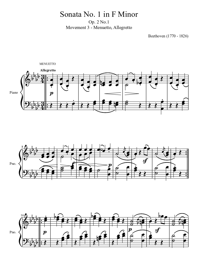 Sonata No. 1 in F Minor