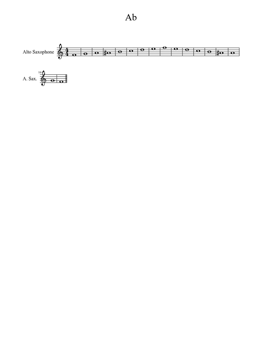 Ab Sheet music for Saxophone alto (Solo) | Musescore.com