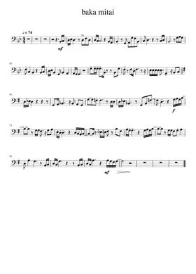 Yakuza 0 OST】【Baka Mitai】 Sheet music for Piano, Accordion, Guitar, Bass  guitar & more instruments (Concert Band)