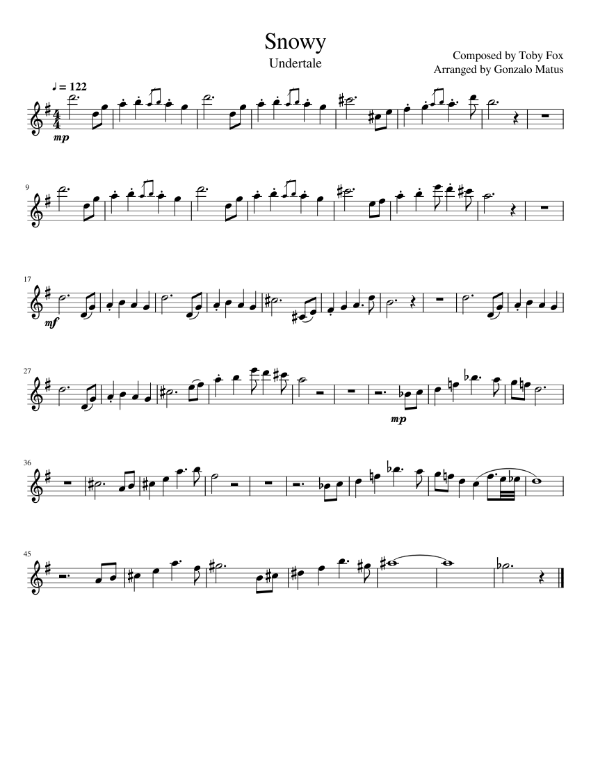 Snowy - Violin Solo Sheet music for Violin (Solo) | Musescore.com