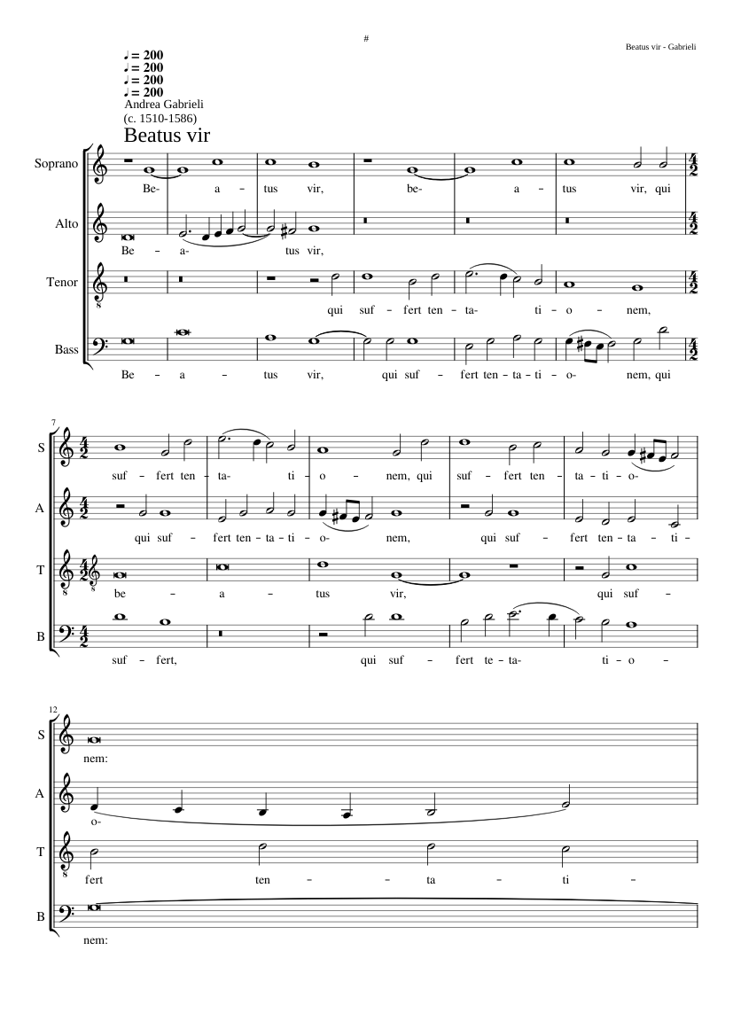 Beatus vir qui suffert