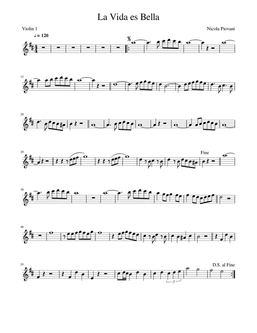 La Vida es Bella Sheet music for Piano (Solo) Easy | Musescore.com