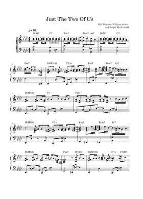 ☆ Bill Withers-Just The Two Of Us Sheet Music pdf, - Free Score Download ☆