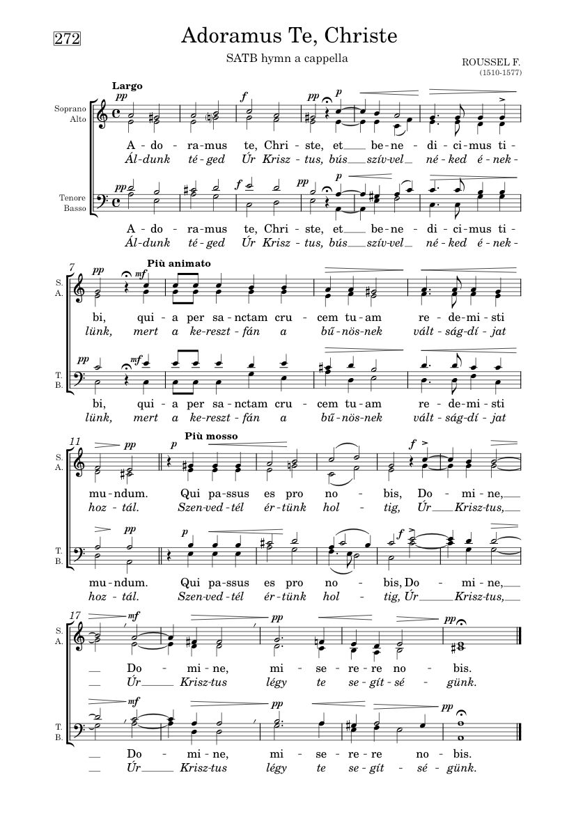 Adoramus Te Christe - Roussel Francesco Sheet music for Female, Male ...