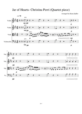Free jar of hearts by Christina Perri sheet music | Download PDF or print  on Musescore.com