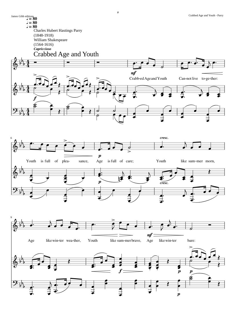 Crabbed Age and Youth