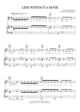 Free Line Without A Hook by Ricky Montgomery sheet music | Download PDF or  print on Musescore.com